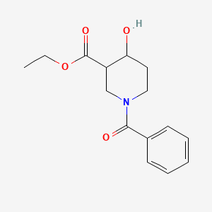 molecular formula C15H19NO4 B11949154 Ethyl 1-benzoyl-4-hydroxypiperidine-3-carboxylate CAS No. 5435-00-7