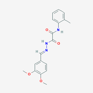 molecular formula C18H19N3O4 B11949222 2-(2-(3,4-Dimethoxybenzylidene)hydrazino)-N-(2-methylphenyl)-2-oxoacetamide CAS No. 359730-47-5