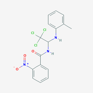 2-Nitro-N-(2,2,2-trichloro-1-o-tolylamino-ethyl)-benzamide