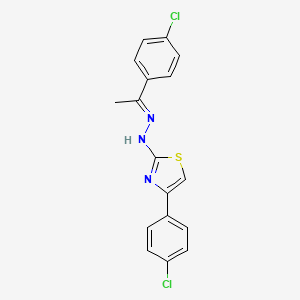 1-(4-Chlorophenyl)ethanone [4-(4-chlorophenyl)-1,3-thiazol-2-YL]hydrazone