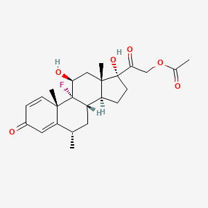 molecular formula C24H31FO6 B1194937 6α-甲基-9α-氟泼尼松龙 21-乙酸酯 CAS No. 432-33-7