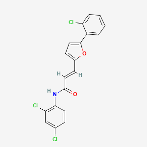 molecular formula C19H12Cl3NO2 B11949436 3-(5-(2-Chlorophenyl)-2-furyl)-N-(2,4-dichlorophenyl)-2-propenamide CAS No. 853355-98-3