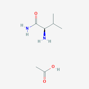 molecular formula C7H16N2O3 B11949446 (2R)-2-amino-3-methylbutanamide acetate 