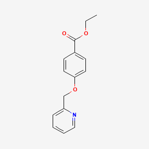 B1194947 4-Ethoxycarbonylphenoxy-2'-pyridylmethane CAS No. 50596-38-8