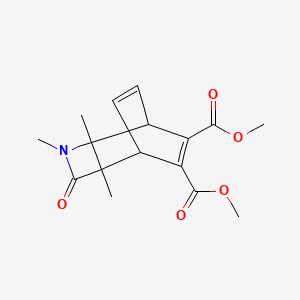 molecular formula C16H19NO5 B11949488 Dimethyl 2,3,5-trimethyl-4-oxo-3-azatricyclo[4.2.2.02,5]deca-7,9-diene-7,8-dicarboxylate CAS No. 27062-43-7