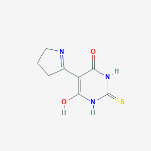 (5E)-6-hydroxy-5-(pyrrolidin-2-ylidene)-2-sulfanylpyrimidin-4(5H)-one