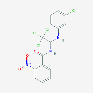 2-nitro-N-{2,2,2-trichloro-1-[(3-chlorophenyl)amino]ethyl}benzamide