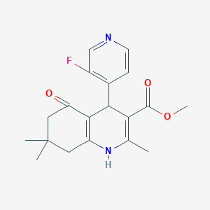 molecular formula C19H21FN2O3 B11949599 Methyl 4-(3-fluoropyridin-4-yl)-2,7,7-trimethyl-5-oxo-1,4,5,6,7,8-hexahydroquinoline-3-carboxylate CAS No. 853313-80-1