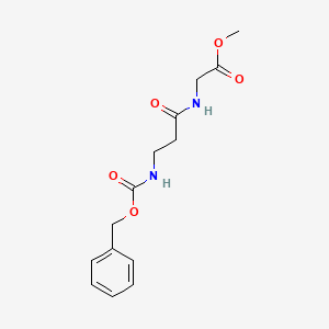 molecular formula C14H18N2O5 B11949657 Methyl 2-[3-(phenylmethoxycarbonylamino)propanoylamino]acetate CAS No. 89137-40-6