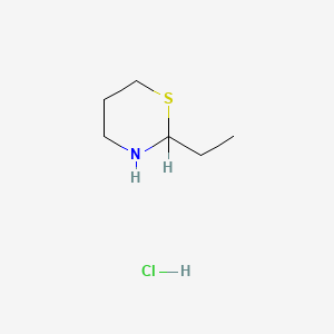 molecular formula C6H14ClNS B11949709 2-Ethyltetrahydro-2H-1,3-thiazine hydrochloride CAS No. 79128-36-2