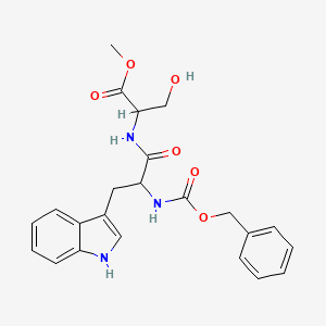 molecular formula C23H25N3O6 B11949825 methyl 2-{[2-{[(benzyloxy)carbonyl]amino}-3-(1H-indol-3-yl)propanoyl]amino}-3-hydroxypropanoate 