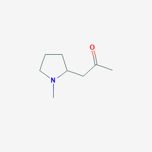 molecular formula C8H15NO B1194984 1-(1-甲基吡咯烷-2-基)丙酮 CAS No. 45771-52-6