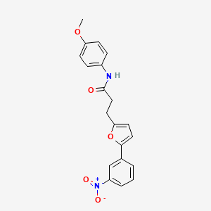 molecular formula C20H18N2O5 B11949970 N-(4-Methoxyphenyl)-3-(5-(3-nitrophenyl)furan-2-yl)propanamide CAS No. 853330-25-3