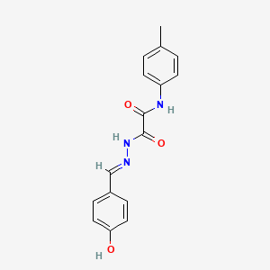 molecular formula C16H15N3O3 B11949992 2-[(2E)-2-(4-hydroxybenzylidene)hydrazinyl]-N-(4-methylphenyl)-2-oxoacetamide 