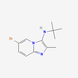 molecular formula C12H16BrN3 B1195004 6-溴-N-叔丁基-2-甲基-3-咪唑并[1,2-a]吡啶胺 