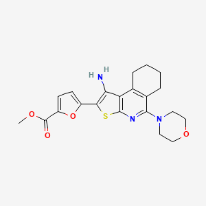 Methyl 5-(1-amino-5-morpholin-4-yl-6,7,8,9-tetrahydrothieno[2,3-c]isoquinolin-2-yl)furan-2-carboxylate