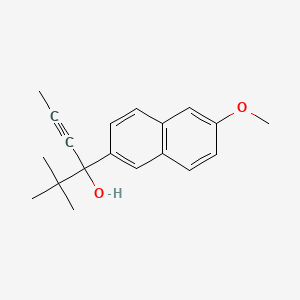 molecular formula C19H22O2 B11950120 2,2-Dimethyl-3-(6-methoxy-2-naphthyl)-4-hexyn-3-OL CAS No. 67460-88-2