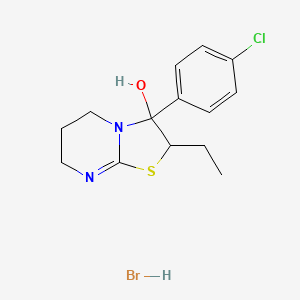 3-(4-Chlorophenyl)-2-ethyl-3-hydroxy-tetrahydro-5h-thiazolo(3,2-a)pyrimidine hbr