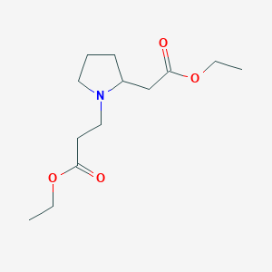 Ethyl 3-[2-(2-ethoxy-2-oxoethyl)pyrrolidin-1-yl]propanoate