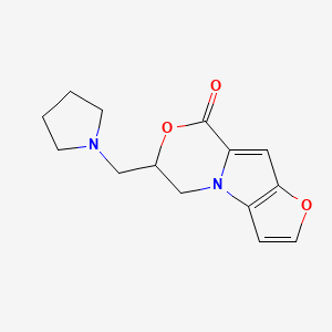 11-(pyrrolidin-1-ylmethyl)-5,10-dioxa-1-azatricyclo[6.4.0.02,6]dodeca-2(6),3,7-trien-9-one