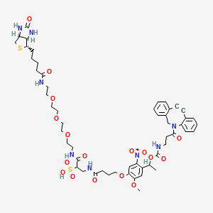 molecular formula C53H68N8O17S2 B1195038 WSPC 生物素-PEG3-DBCO 