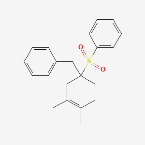 {[1-(Benzenesulfonyl)-3,4-dimethylcyclohex-3-en-1-yl]methyl}benzene