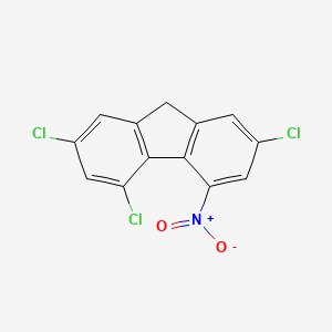 molecular formula C13H6Cl3NO2 B11950907 2,4,7-Trichloro-5-nitro-9h-fluorene CAS No. 91821-44-2