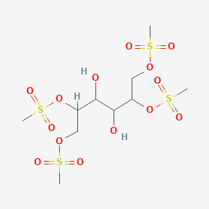 molecular formula C10H22O14S4 B1195091 [3,4-Dihydroxy-2,5,6-tris(methylsulfonyloxy)hexyl]methanesulfonate 