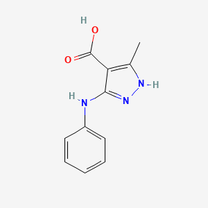 molecular formula C11H11N3O2 B11951061 5-anilino-3-methyl-1H-pyrazole-4-carboxylic acid CAS No. 57861-20-8