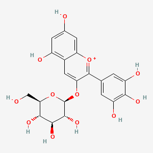 molecular formula C21H21O12+ B1195115 Delphinidin 3-glucoside CAS No. 50986-17-9