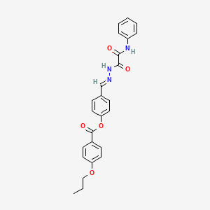 4-(2-(Anilino(oxo)acetyl)carbohydrazonoyl)phenyl 4-propoxybenzoate