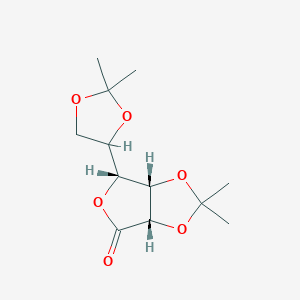 molecular formula C12H18O6 B11951186 (3aS,6R,6aS)-6-(2,2-dimethyl-1,3-dioxolan-4-yl)-2,2-dimethyl-6,6a-dihydro-3aH-furo[3,4-d][1,3]dioxol-4-one 