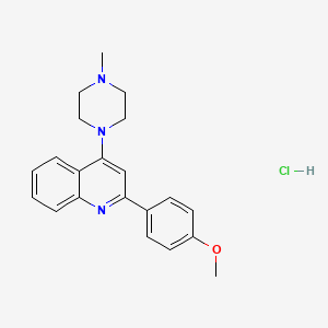 molecular formula C21H24ClN3O B11951260 2-(4-Methoxyphenyl)-4-(4-methyl-1-piperazinyl)quinoline hydrochloride CAS No. 853333-45-6