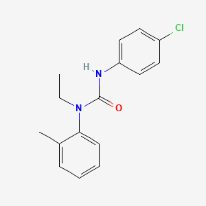 molecular formula C16H17ClN2O B11951280 3-(4-Chlorophenyl)-1-ethyl-1-(O-tolyl)urea CAS No. 197501-90-9