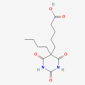 molecular formula C13H20N2O5 B11951286 5-(5-Butyl-2,4,6-trioxohexahydro-5-pyrimidinyl)pentanoic acid CAS No. 85301-24-2