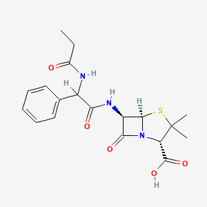 molecular formula C19H23N3O5S B1195138 N-Propionylampicillin CAS No. 74226-27-0