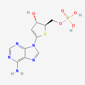 molecular formula C10H12N5O5PS B1195141 [(2R,3S)-5-(6-aminopurin-9-yl)-3-hydroxy-2,3-dihydrothiophen-2-yl]methyl dihydrogen phosphate CAS No. 52342-56-0