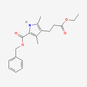 benzyl 4-(3-ethoxy-3-oxopropyl)-3,5-dimethyl-1H-pyrrole-2-carboxylate