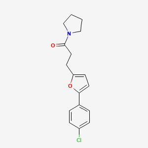 1-(3-(5-(4-Chlorophenyl)-2-furyl)propanoyl)pyrrolidine