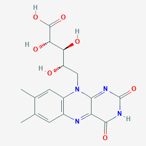 molecular formula C17H18N4O7 B1195154 (2S,3S,4S)-5-(7,8-dimethyl-2,4-dioxobenzo[g]pteridin-10-yl)-2,3,4-trihydroxypentanoic acid CAS No. 59224-03-2