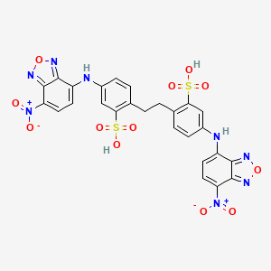 molecular formula C26H18N8O12S2 B1195161 4,4'-Bis(4-nitro-1,2,3-benzoxadiazolyl)dihydrostilbene-2,2'-disulfonate CAS No. 78566-20-8