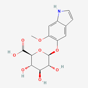 molecular formula C15H17NO8 B1195163 5-Hydroxy-6-methoxyindole glucuronide CAS No. 77463-71-9