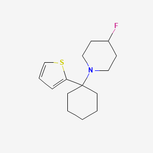 molecular formula C15H22FNS B1195186 4-氟-1-(1-(2-噻吩基)环己基)哌啶 CAS No. 99486-47-2
