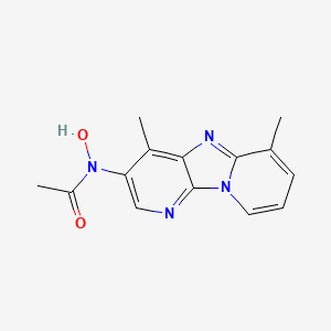 molecular formula C14H14N4O2 B1195190 3-N-Acetylhydroxyamino-4,6-dimethyldipyrido(1,2-a-3',2'-d)imidazole CAS No. 96304-54-0