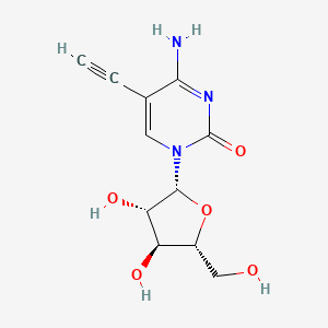 molecular formula C11H13N3O5 B1195193 1-Arabinofuranosyl-5-ethynylcytosine CAS No. 74954-66-8