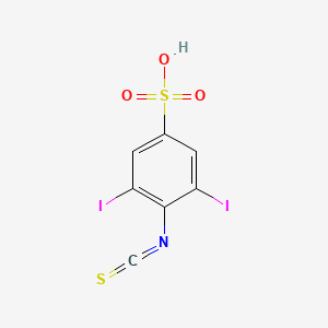 molecular formula C7H3I2NO3S2 B1195207 Benzenesulfonic acid, 3,5-diiodo-4-isothiocyanato- CAS No. 76403-90-2