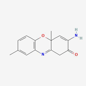 molecular formula C14H14N2O2 B1195208 3-Amino-1,4a-dihydro-4a,8-dimethyl-2H-phenoxazin-2-one CAS No. 138828-05-4