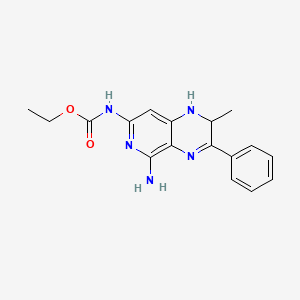B1195216 ethyl N-(5-amino-2-methyl-3-phenyl-1,2-dihydropyrido[3,4-b]pyrazin-7-yl)carbamate CAS No. 83269-10-7