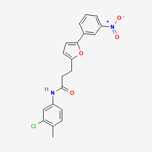 molecular formula C20H17ClN2O4 B11952197 N-(3-Chloro-4-methylphenyl)-3-(5-(3-nitrophenyl)furan-2-yl)propanamide CAS No. 853329-59-6