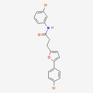 molecular formula C19H15Br2NO2 B11952279 N-(3-Bromophenyl)-3-(5-(4-bromophenyl)-2-furyl)propanamide CAS No. 853331-00-7